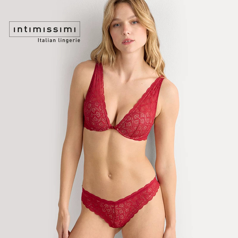 [Знаменитый стиль] Бюстгальтер-майка Intimissimi Sexy ELENA Lycra® Lace Vest RID97L