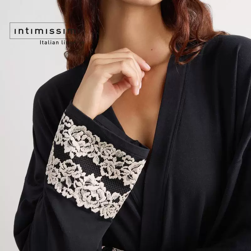 Intimissimi женский модный, элегантный и удобный кружевной длинный ночной халат PV1294M