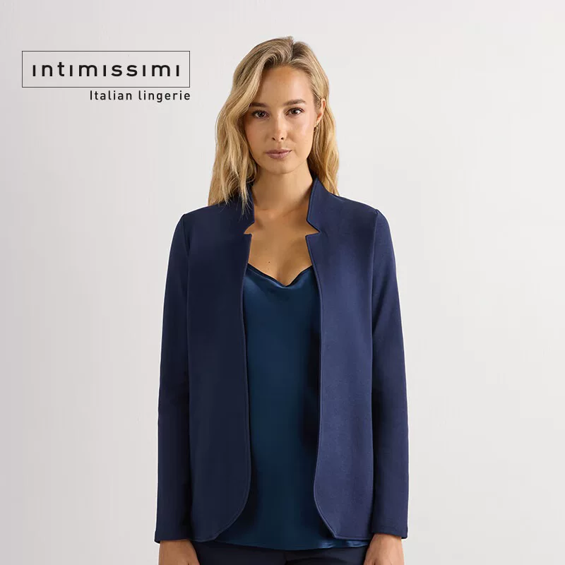 Женский casual модный кардиган Intimissimi многоцветный хлопковый для повседневной носки, длинный рукав, CL139C