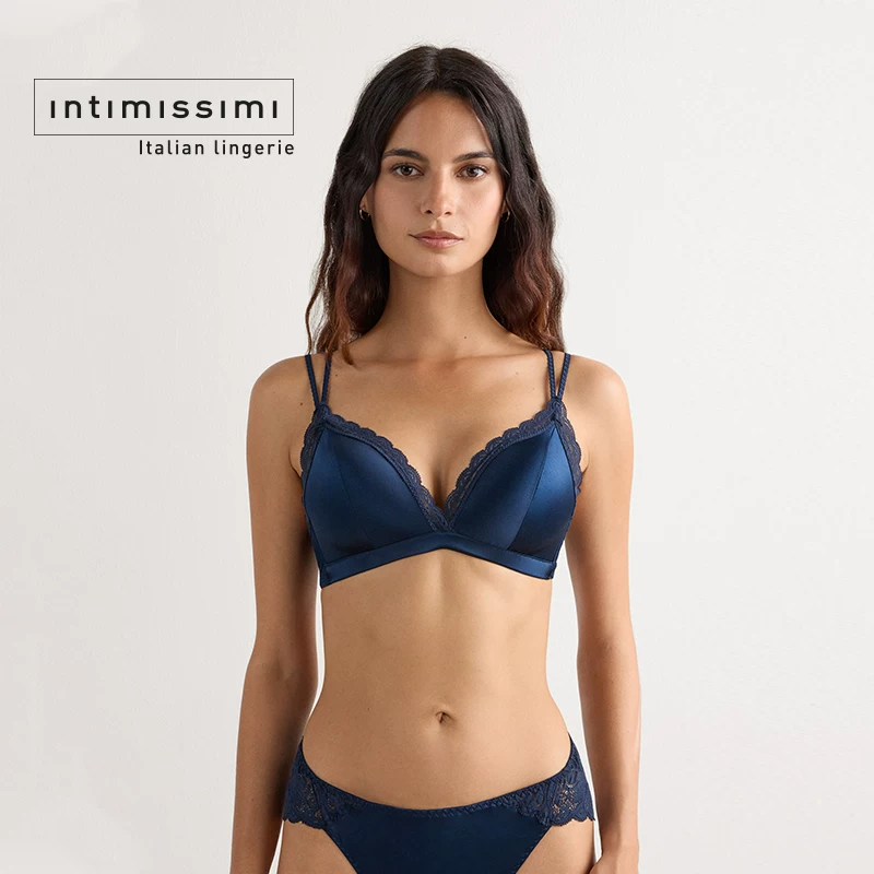 [Серия Star] Intimissimi кружевной бюстгальтер Tiziana из шелковицы без косточек пуш-ап RIS92T