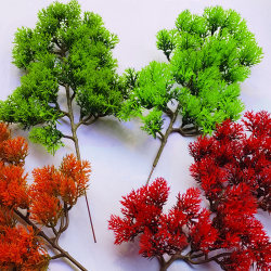 Artificial Thuja Branches Bionic Rock Cypress Leaves Fake Cypress Leaves Plastic Pine and Cypress Bonsai Wall Landscape Green Plant Branches