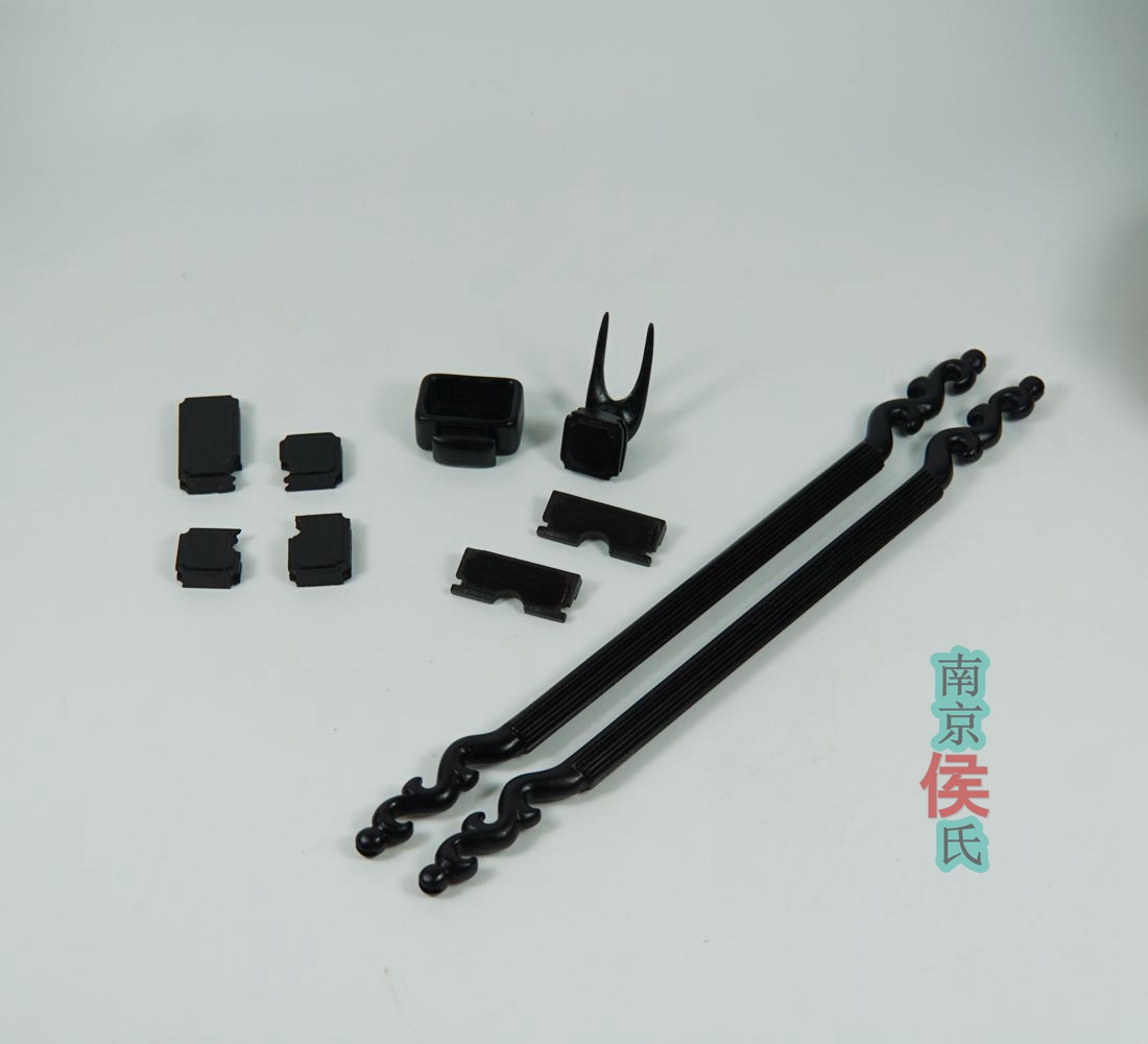 Nanjing Hou's embroidered bird cage accessories Yellow Peak made black sandalwood Worms Box cylinder frame Ruyi Rod Embroidery Eyelid Press Plate