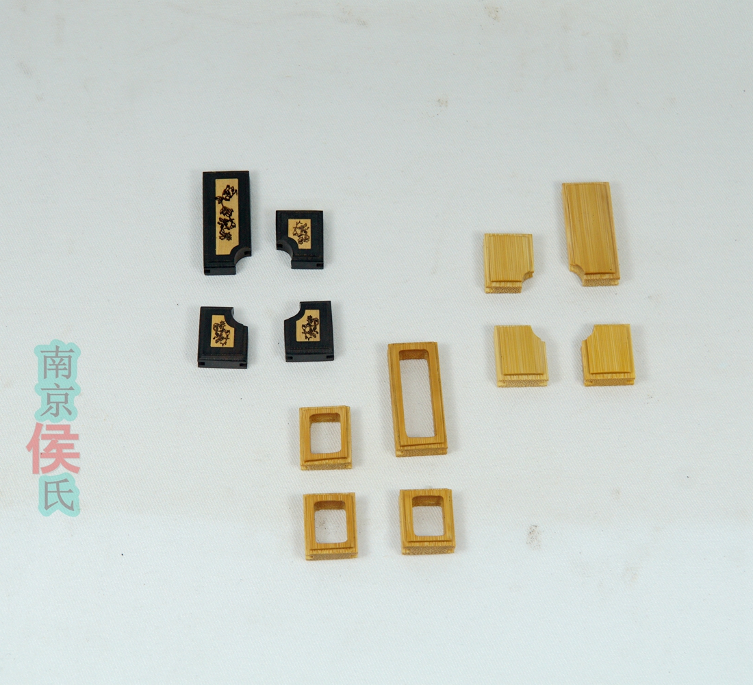 Nanjing Hou's embroidered eye bird cage accessories mahogany cylinder frame bamboo cylinder frame cup holder embroidered eye cage with 3 optional cylinder frames