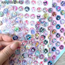 Stickers for children girls kindergarten rewards crystal cartoon gem stickers diamond princess sticker decoration