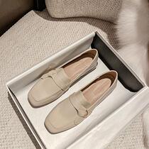 Gulvdinel Inron Wind Lefu shoes ~ ~ genuine leather womens head single shoes 2021 new foot pedal small leather shoes