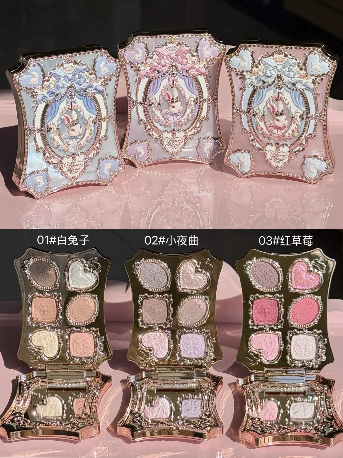 Eye shadow, acrylic swan, matte nail sequins