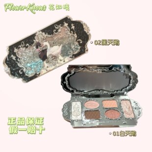 Eye shadow, acrylic swan, matte nail sequins