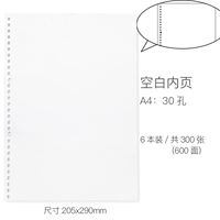 A4 Blank Internal Core/6 книг в общей сложности 300