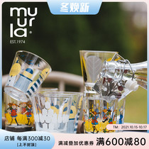Finland muurla glass cup water Cup printing juice cup household Cup coffee cup transparent simple ins style