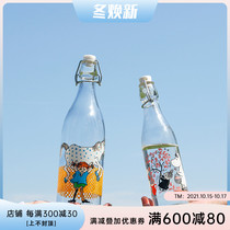 Finland muurla mumming sealed carafe Cork bottle cartoon juice drink brewing bottle enzyme bottle