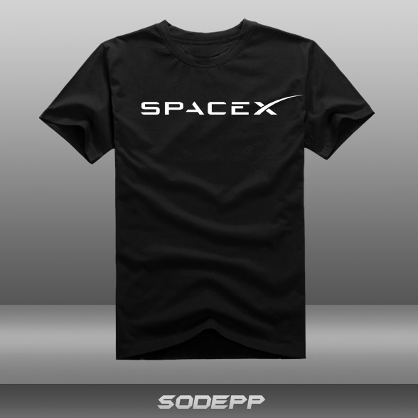 [T-Shirt] Musk Spacex Space Exploration Technology Company 100% Cotton Crew Neck Men's Short Sleeve Starship Rocket