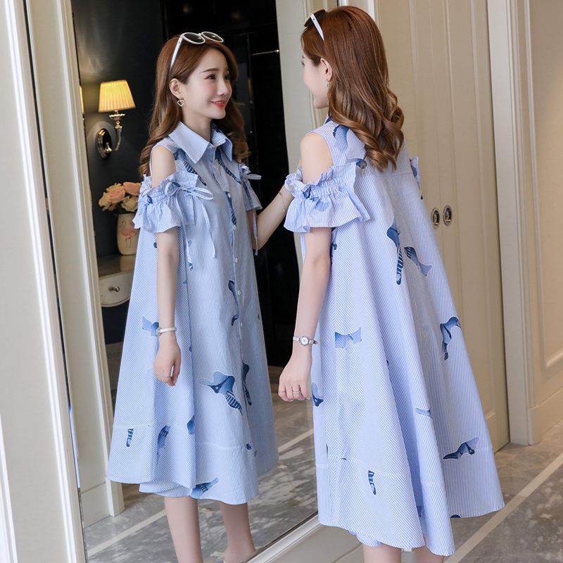 Pregnant Woman Foreign Dress 2022 Summer Dress Ocean Dress Surrogacy Outside Wearing Hot Mom Loose Personality Gestational Gestation Summer Dress