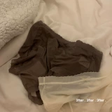 Делюсь коллекцией Fairy: «Мне это так нравится~ Девичье, дышащее, телесного цвета тонкое нижнее белье средней посадки из ледяного шелка для женщин».