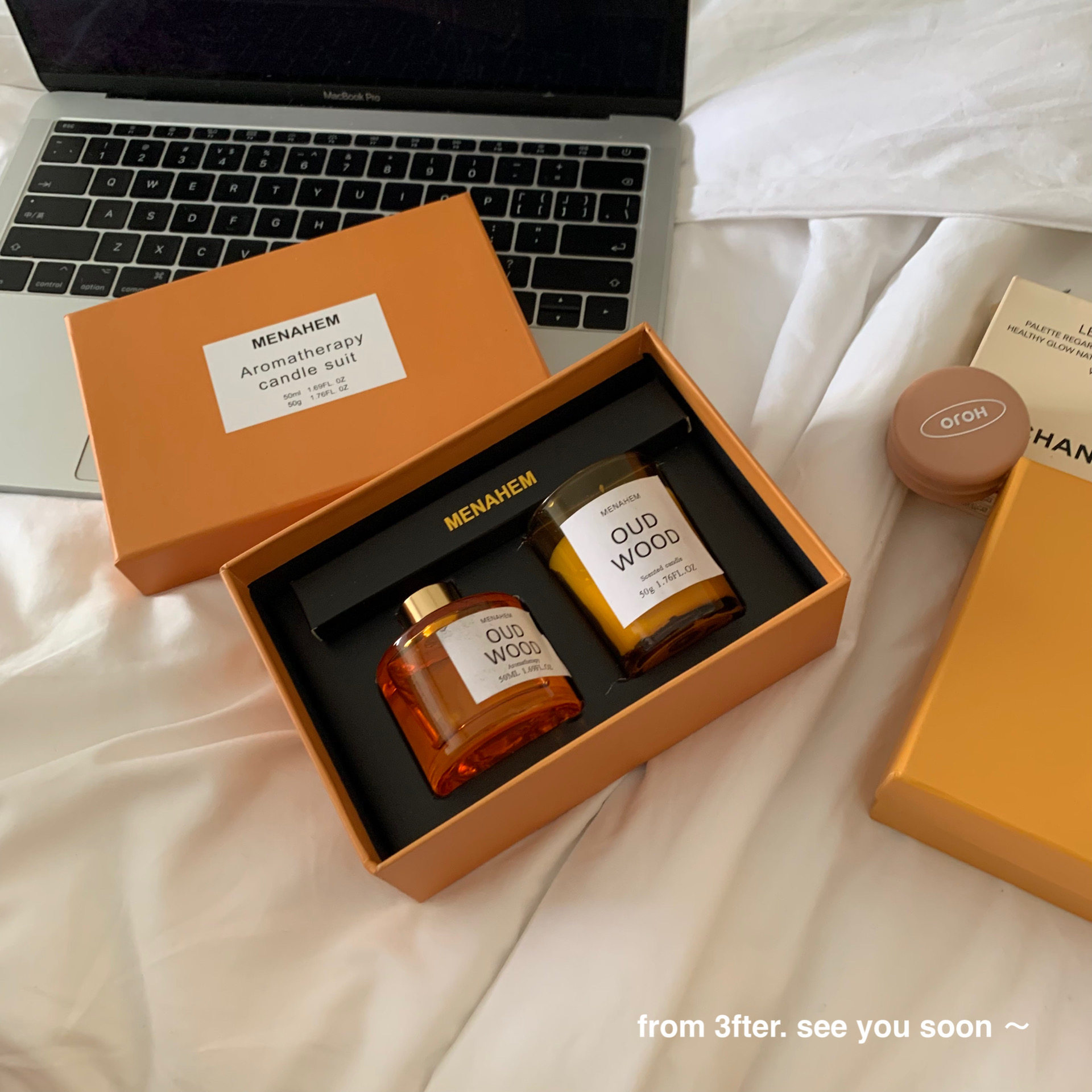 Ароматерапия подарок 礼物推荐|本年度no.1无火香薰蜡烛礼盒套组 清新室内卧室复古香氛