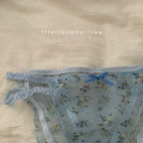 Тонкое кружевное комфортное дышащее нижнее белье, штаны, цветочный принт, средняя посадка