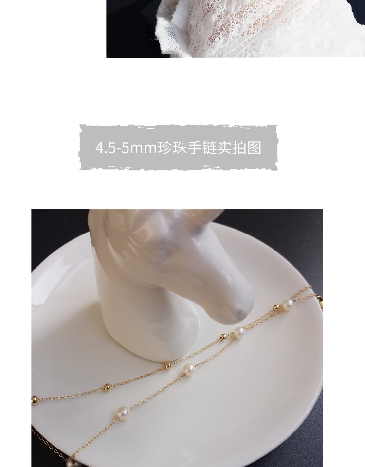 Mans hand made Super beautiful 14K gold ngọc trai hai lớp điều chỉnh vòng tay văn học vòng tay tặng quà cho bạn gái - Vòng đeo tay Cuff vòng daniel wellington 