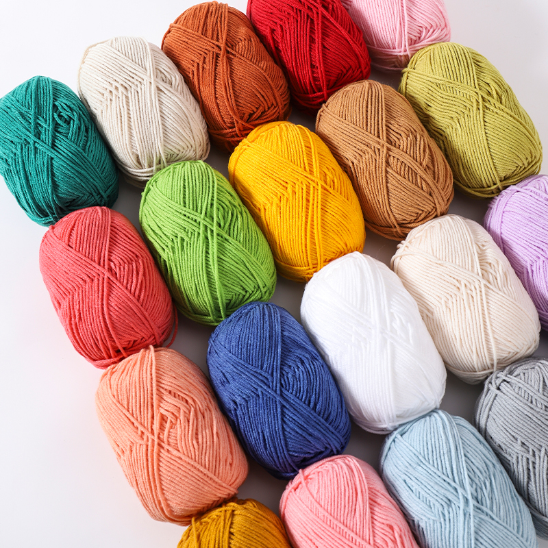 4 Strands of Milk Cotton Yarn Can Be Mixed in up to 5 Colors 4 Strands of Milk Cotton Yarn Can Be Mixed in up to 5 Colors