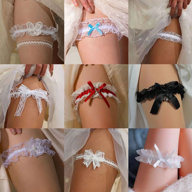 European and American Style Leg Garters with Lace and Rhinestones, Elastic and Adjustable Thigh Rings, Garter Belts, Wedding Supplies, Bridal Wedding Dress Leg Flowers European and American Style Leg Garters with Lace and Rhinestones, Elastic and Adjustable Thigh Rings, Garter Belts, Wedding Supplies, Bridal Wedding Dress Leg Flowers