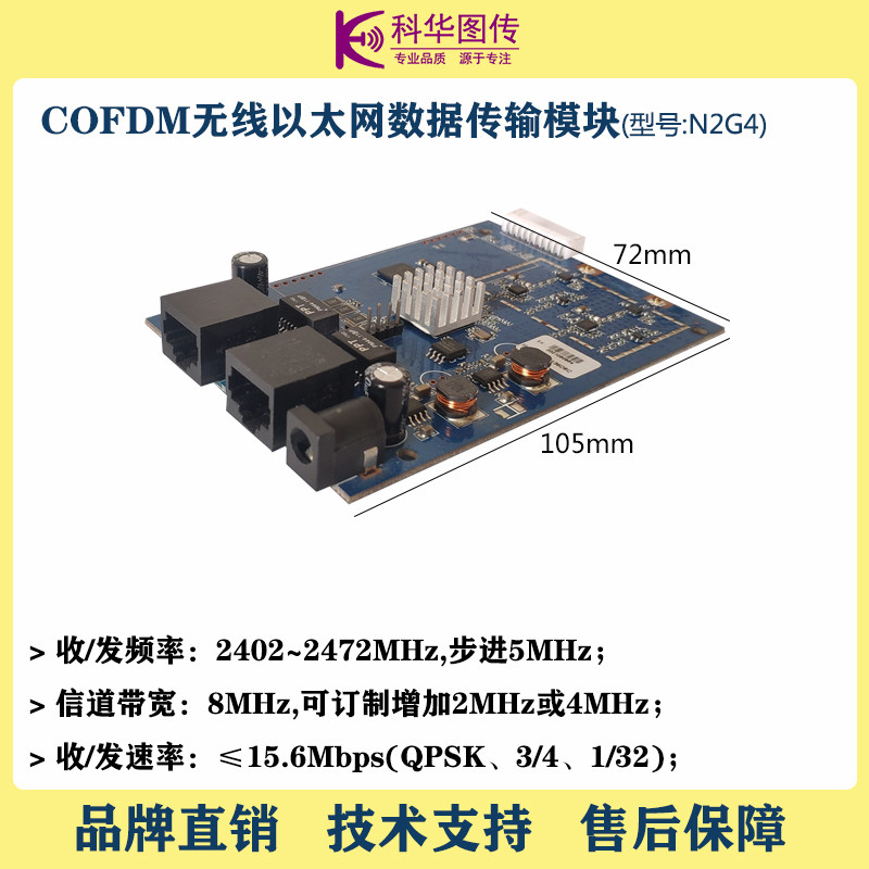 COFDM Wireless Ethernet data transmission module N2G4 2 4GHz figure integrated air to ground 5 km-Taobao