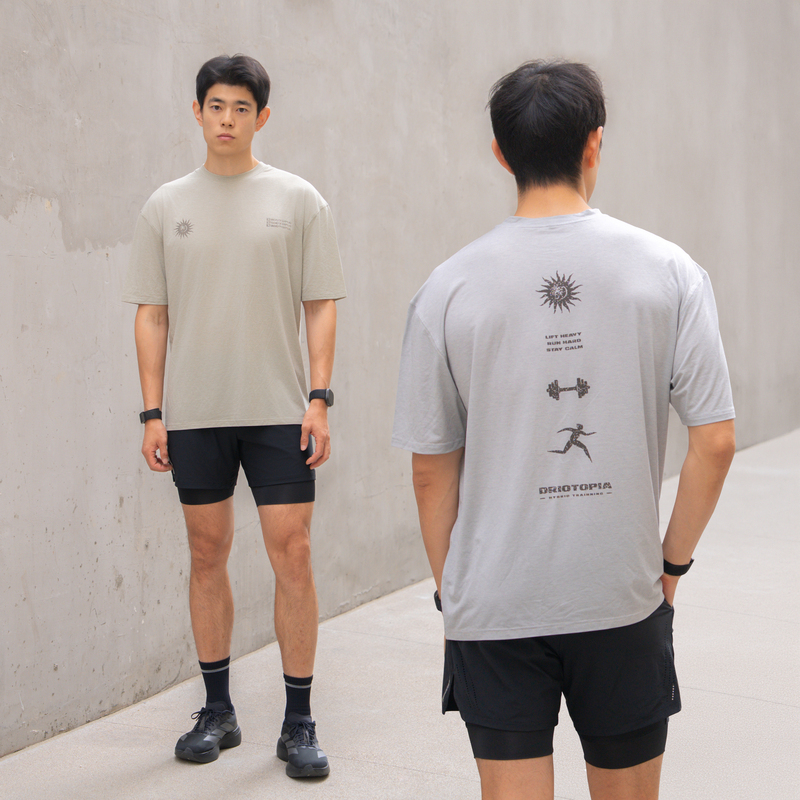 Driotopia2026 Summer Merino Wool Printed Short-Sleeved Men's Loose Sweat-Absorbent Sports T-Shirt Breathable Trendy Brand Driotopia2026 Summer Merino Wool Printed Short-Sleeved Men's Loose Sweat-Absorbent Sports T-Shirt Breathable Trendy Brand