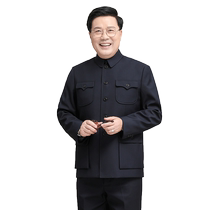 Mao suit mens summer thin middle-aged and elderly suits spring and autumn elderly mens tunic suit old mans coat grandpa dads suit