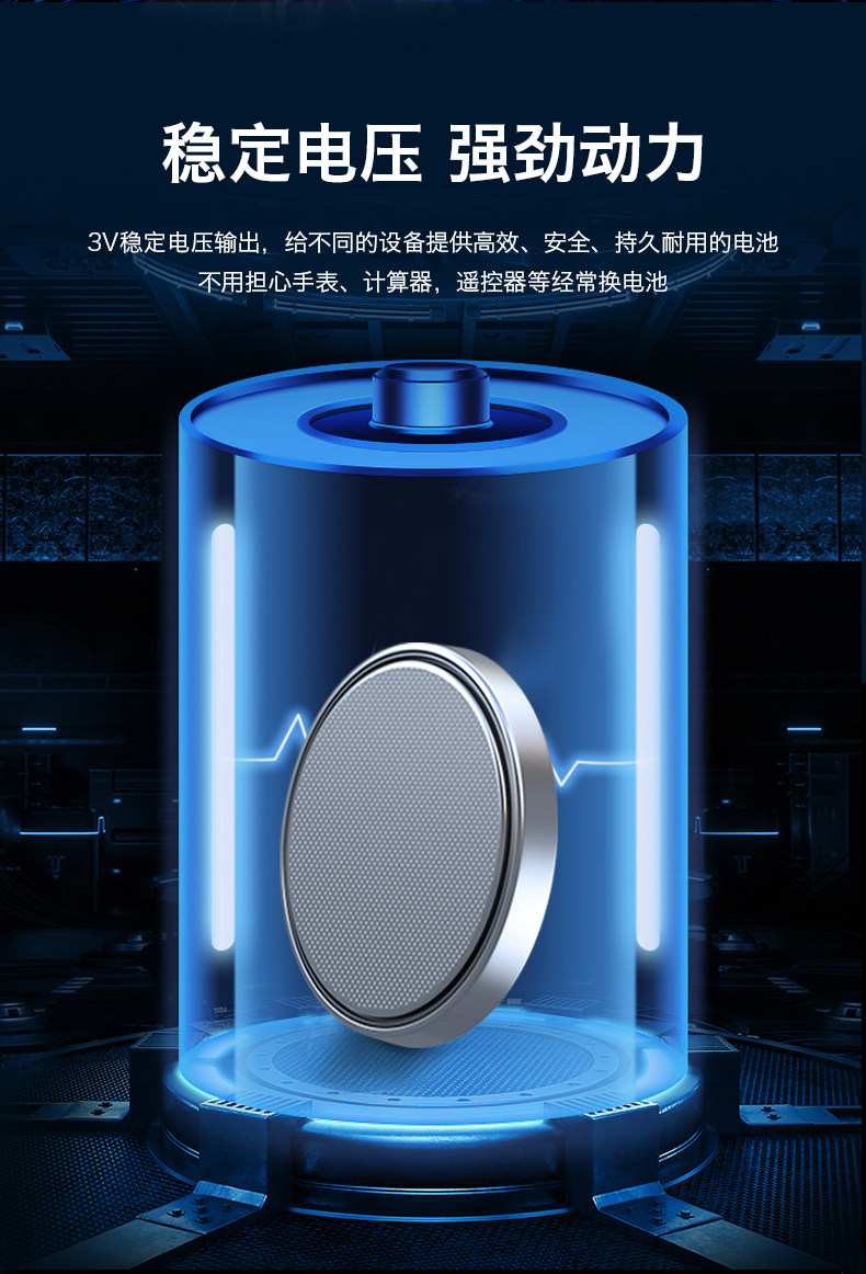 德力普 cr2032纽扣电池锂 3v 车钥匙电池 图6