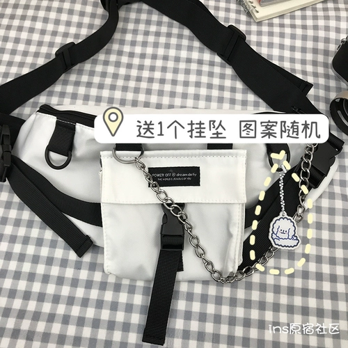 Брендовая японская нагрудная сумка подходит для мужчин и женщин, сумка через плечо для школьников, поясная сумка, Южная Корея, в японском стиле