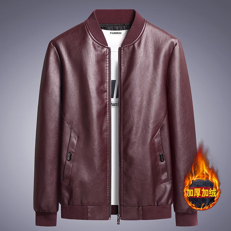 Men's Leather Jacket for Autumn and Winter, Fleece-Lined, Loose Fit, Trendy Casual Style, Plus Size for Big and Tall Men, Biker Jacket, Pu Leather Jacket, 5XL Top Men's Leather Jacket for Autumn and Winter, Fleece-Lined, Loose Fit, Trendy Casual Style, Plus Size for Big and Tall Men, Biker Jacket, Pu Leather Jacket, 5XL Top