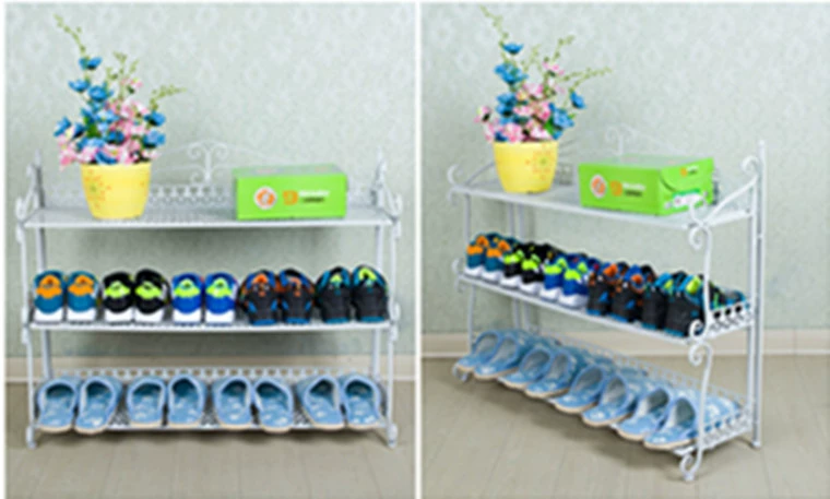 Phòng khách sàn kệ sắt rèn nhiều lớp giày kệ hoa kệ sách kệ phòng tắm sáng tạo kệ lưu trữ kệ - Kệ kệ đẹp