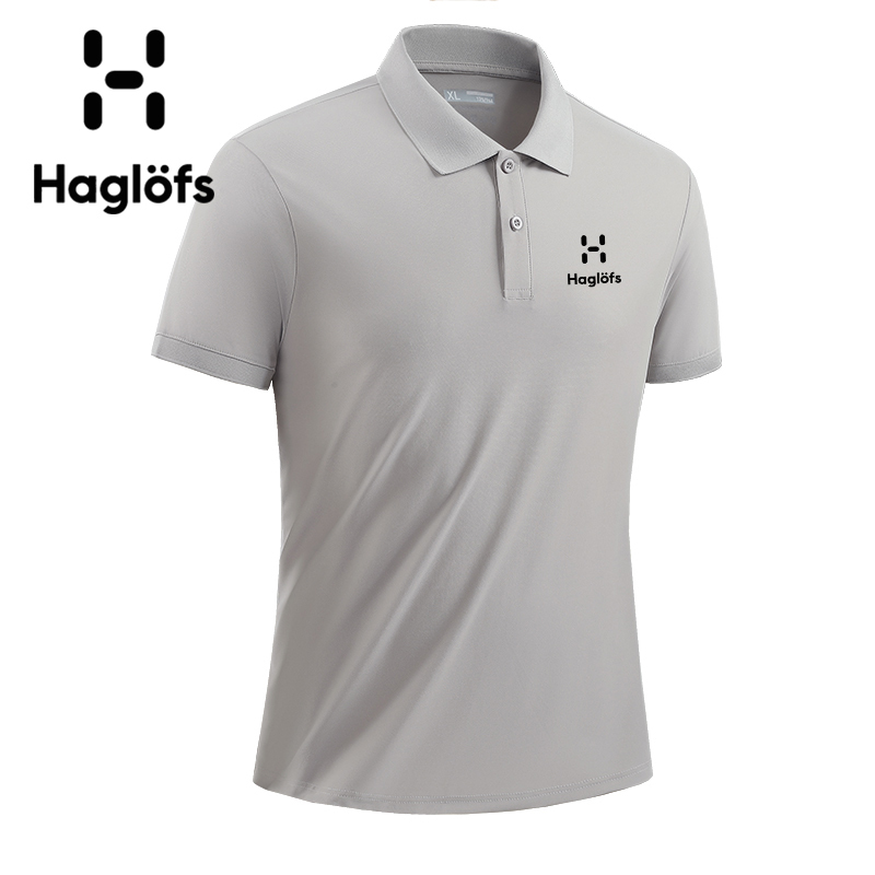 Haglofs Outdoor Quick-Drying Polo Shirt Men's Moisture-Absorbent Quick-Drying Short-Sleeved Breathable Sports T-Shirt Men's Top
