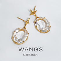 WANGS custom vintage crystal star zircon pendant earrings farla925 silver plated 18K gold Fedoma