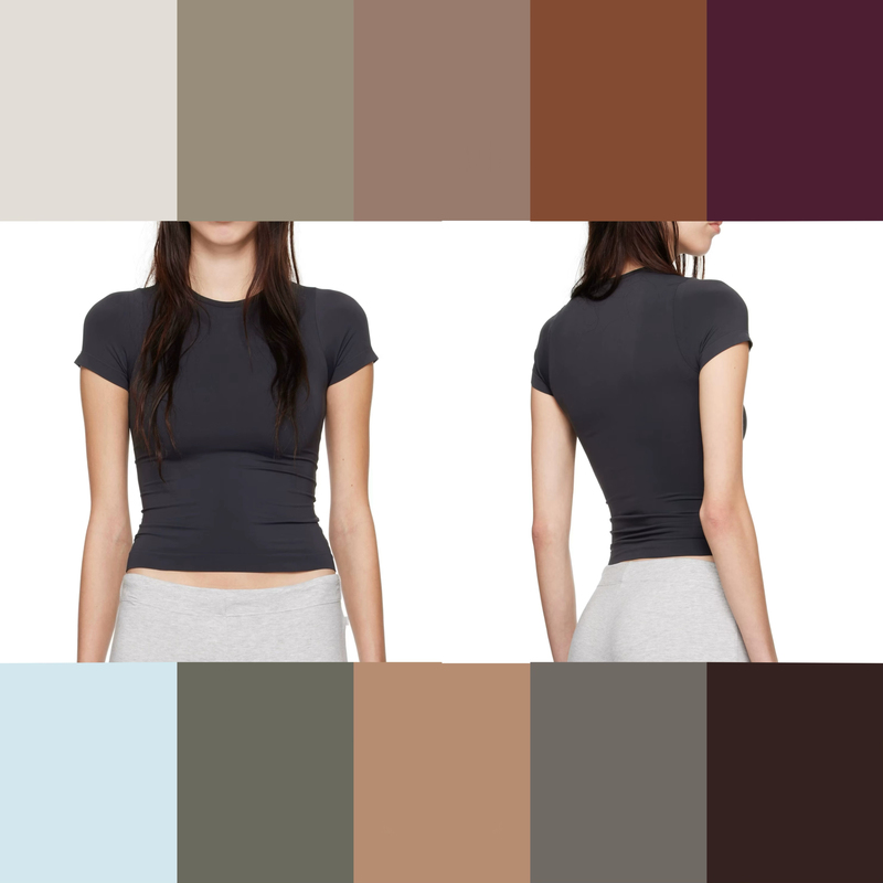 No Returns or Exchanges Xxs-4Xl Skims Soft Smoothing Crew Neck Short-Sleeve T-Shirt, Not Tight-Fitting No Returns or Exchanges Xxs-4Xl Skims Soft Smoothing Crew Neck Short-Sleeve T-Shirt, Not Tight-Fitting