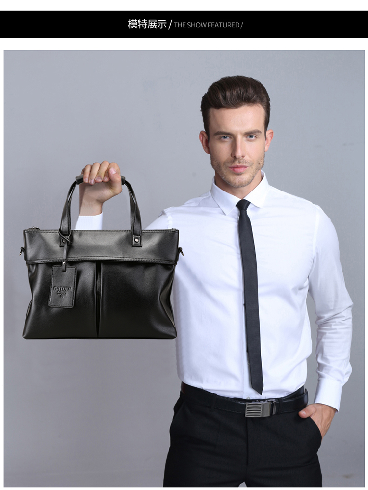 Sfei nam túi xách da mềm kinh doanh túi xách nam mặt cắt ngang vai chéo túi giản dị túi xách công suất lớn - Túi của con người tui xach
