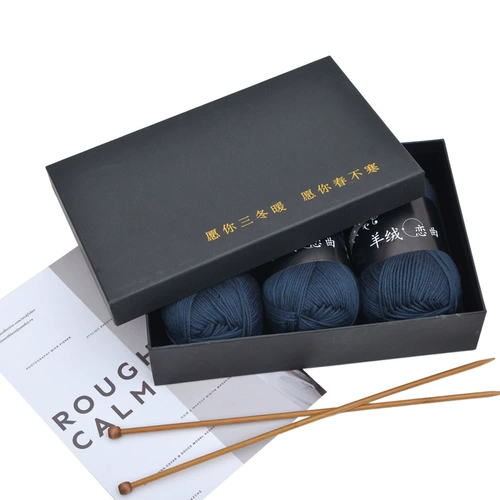 Кашемировый шарф ручной работы, плетеный клубок пряжи, набор материалов подходит для мужчин и женщин для друга, «сделай сам»