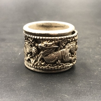 Antiques miscellaneous rings ring settings unicorn rings gilt copper Guangxu year jewelry supplies vintage copperware