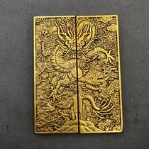 Antique miscellaneous tokens hand tokens one pair price single dragon brand home craft ornaments gilt copper materials