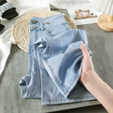 Тонкие джинсы, шелковые штаны, 2024 года, высокая талия