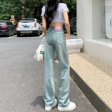 Ретро приталенные джинсы, штаны, осенние, по фигуре, подходит для подростков, свободный прямой крой