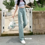 Ретро приталенные джинсы, штаны, осенние, по фигуре, подходит для подростков, свободный прямой крой