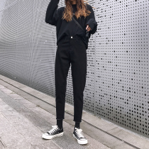 Black jeans womens summer thin section 2021 new thin radish pants high waist plus velvet loose dad pants