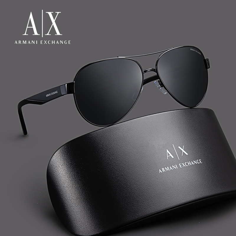 Armani Armani Ea2106 Sunglasses for Men, Driving Sun Protection, Double Bridge Metal Aviator Style Sunglasses for Women