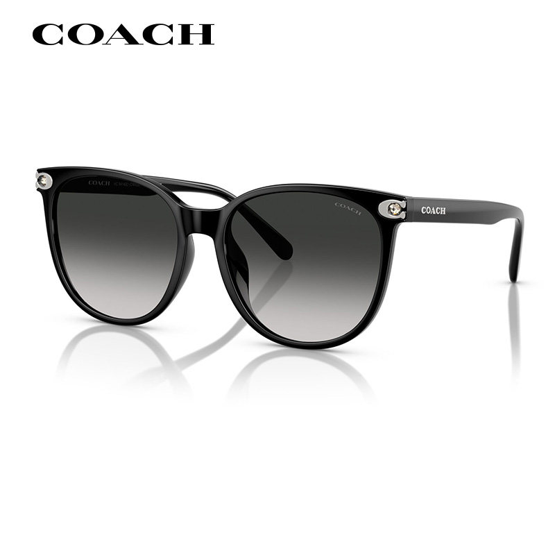 COACH蔻驰板材太阳镜女OHC8414BD复古猫眼文艺时尚百搭大框潮墨镜