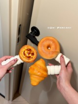 Original bread door handle protective cover croissant bagel tart home decoration goodies cute creative gift