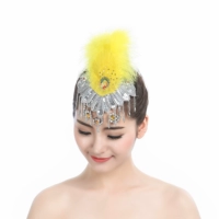 Лимонно-желтый глаз феникса перо желтый