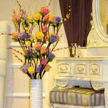 Leaf Vein Dry Flower Emulation Flower Living-room Floor Swing Piece Fake Flower Flower Arrangement Yellow Tulip Home Floral Dry Branch Suit