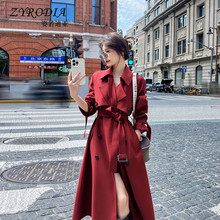 ZYRODIA Korean version festive trench coat for women's spring and autumn new high-end loose casual fashion temperament coat