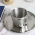 Ins net đỏ đôi thép không gỉ cốc cốc Bắc Âu gió chic kim loại công nghiệp gió tối giản kim loại cốc - Tách bình nước giữ nhiệt Tách