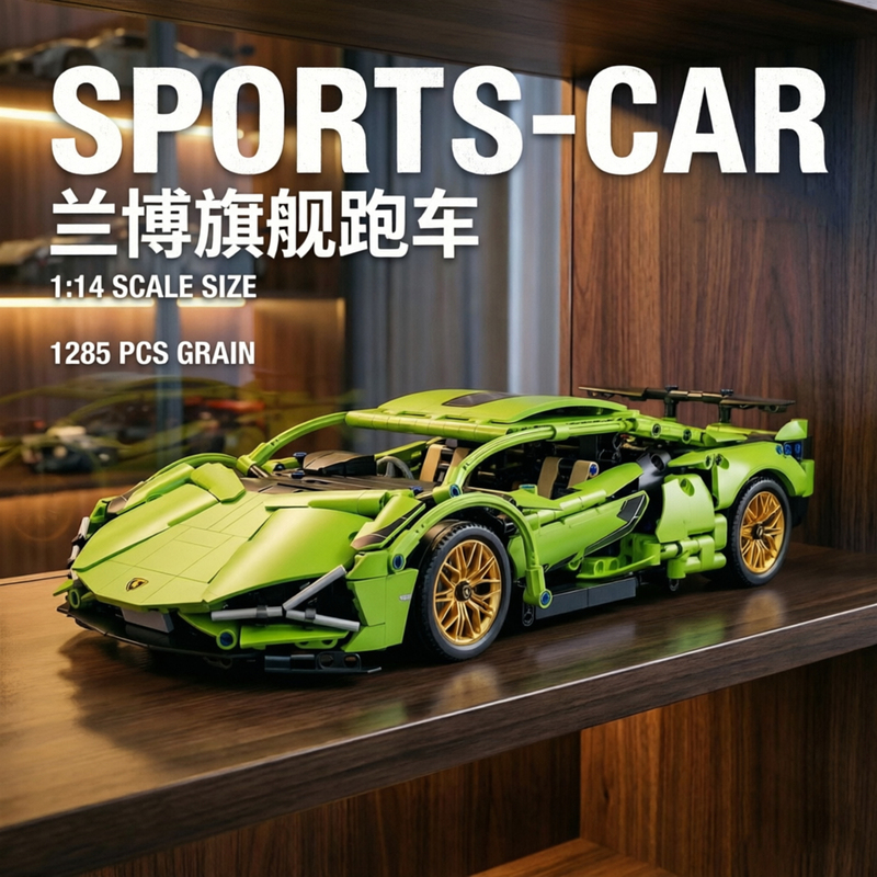 2026 New Remote-Controlled Lamborghini Building Block Sports Car New Assembly Toy Boys' Educational Mechanical Racing Car Set 2026 New Remote-Controlled Lamborghini Building Block Sports Car New Assembly Toy Boys' Educational Mechanical Racing Car Set