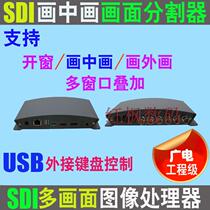SDI converter 4 in 2 outgoing drawing PIP POP multi-window superimposed open window function SDI turn SDI HDMI