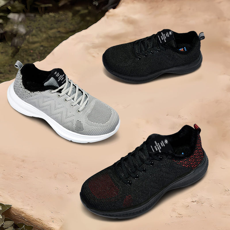 Liangji Men's and Women's High-Elastic Lightweight Casual Walking Shoes 2025 New Model Shoe-Sock Integrated Flyknit Sports Shoes